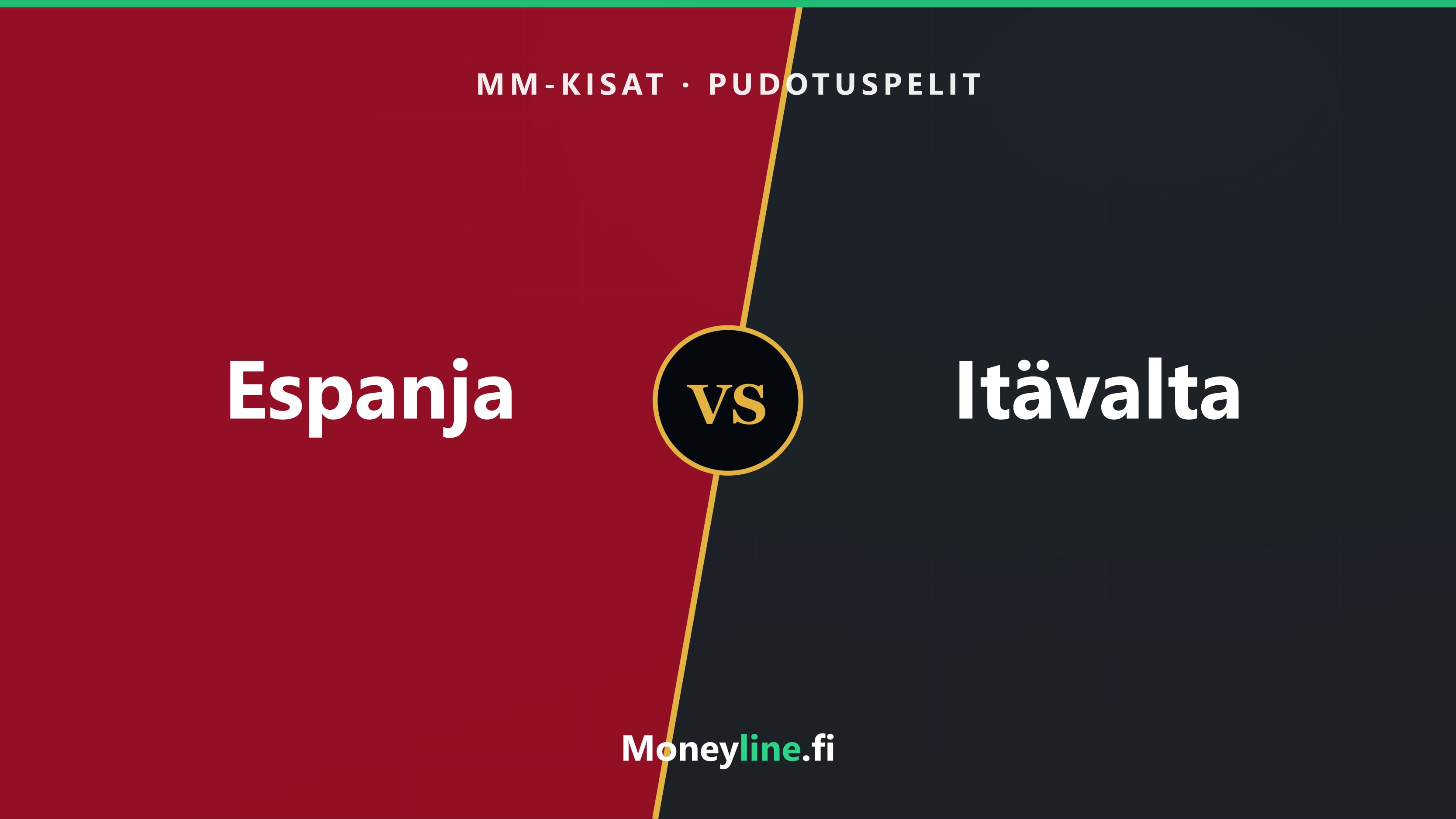 Espanja–Itävalta MM-pudotuspeliottelun kansikuva, Espanjan punainen ja Itävallan tumma puolisko