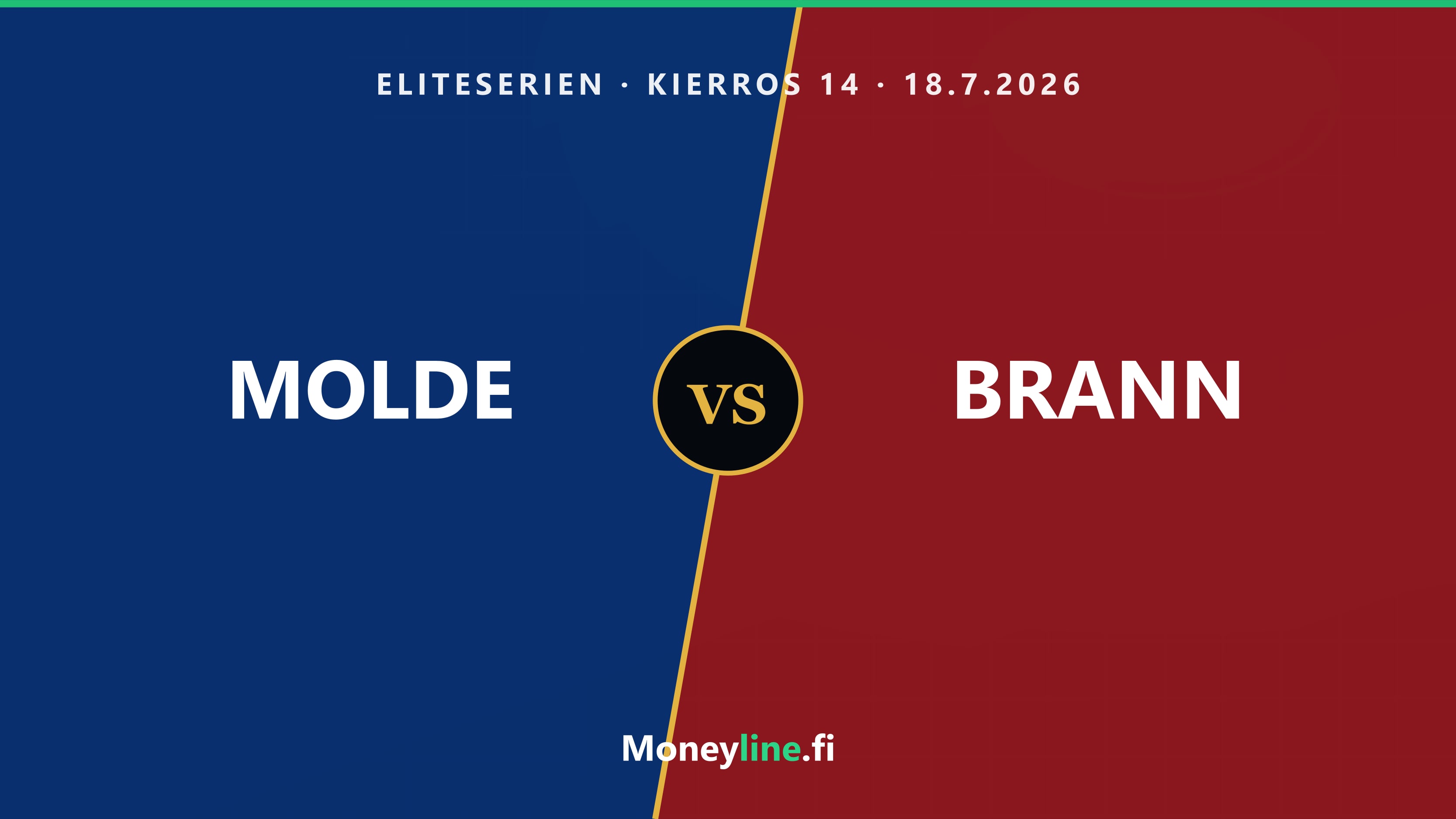 Molde–Brann Eliteserienissä 18.7.2026: koti suosikkina Aker Stadionilla